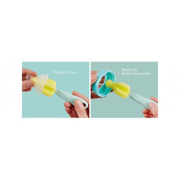 Simba Sponge Rotary Bottle and Nipple Brush with Easy Hanging Hook ( Blue)