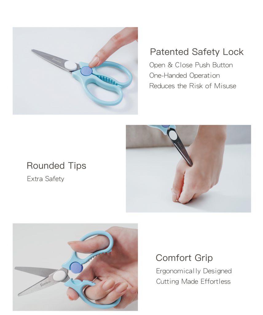 Simba Premium Portable Safety Food Scissors (Blue)