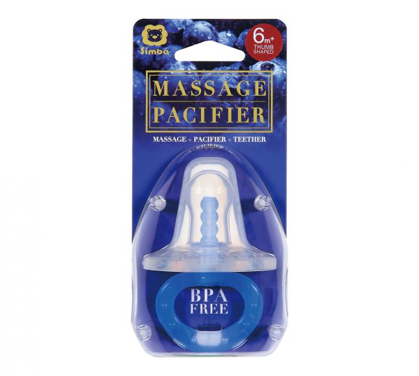 Simba Thumb-Shaped Massage Pacifier (6 mths+, Blue)