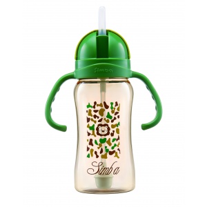 Simba PPSU  8 oz Flip-Top Straw Sippy Cup (Green)
